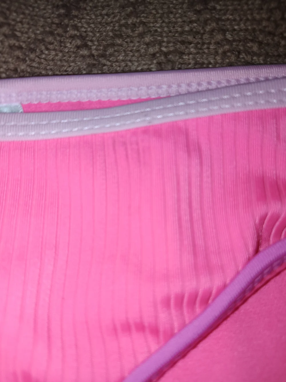 Girl's Justice Pink And Purple Neon  Swimsuit
